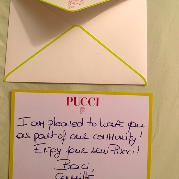 Authentic velvet Emilio PUCCI hanger from Italy +bonus signed Pucci card/envlop - Picture 7 of 7